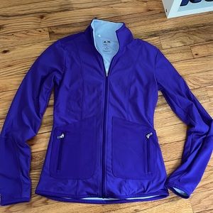 Adidas textured climalite full-zip golf jacket